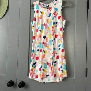MARINE LAYER Britt Bass Watercolor Shift Tank Dress Paint Brush